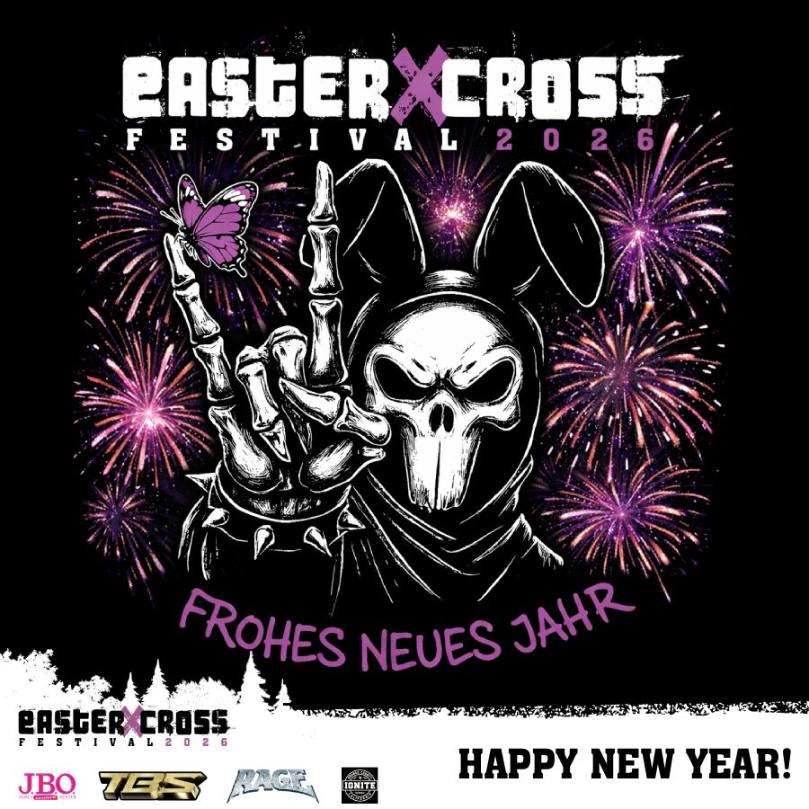 Easter Cross Festival 2026 New Years Posting prominently showcasing this year's purple butterfly